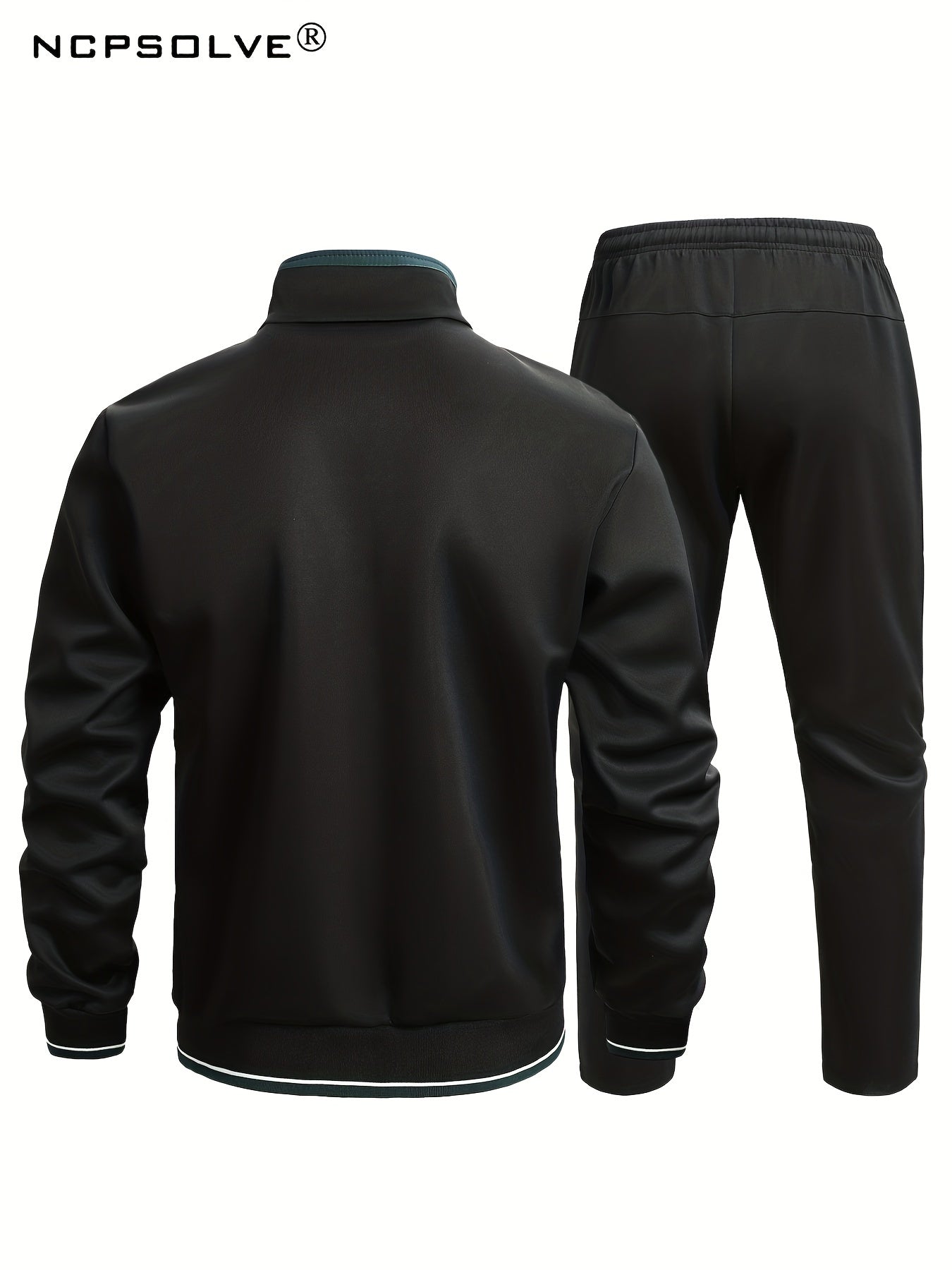 Men's Sports Suit Zip Up Jacket & Active Pants Outdoor Activities