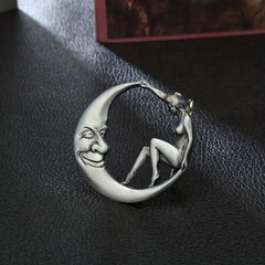 Moon Beauty Belt Buckle - Novelty Fashion Accessory