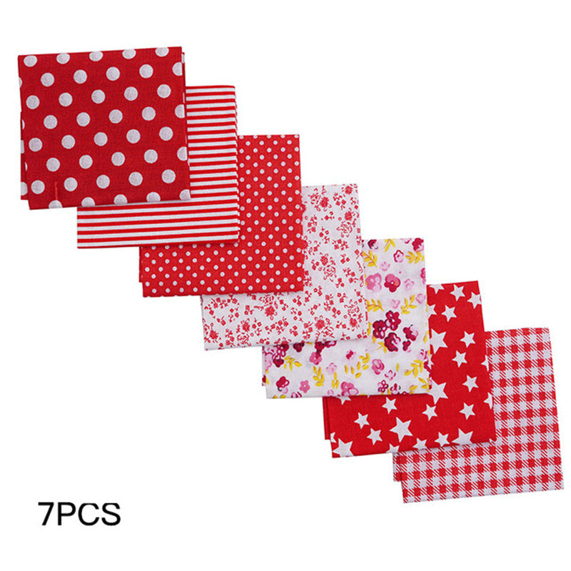 7pcs Cotton Craft Fabric Patchwork Bundle Squares DIY Sewing Scrapbooking