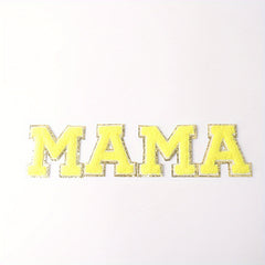 4pcs Iron On English Letters Stickers Towel Patches MAMA Clothes Accessories