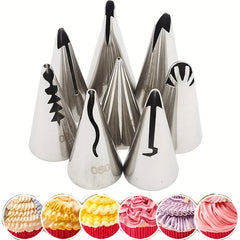 7pcs Pleated Skirt Tube Nozzle Set for Pastry Baking