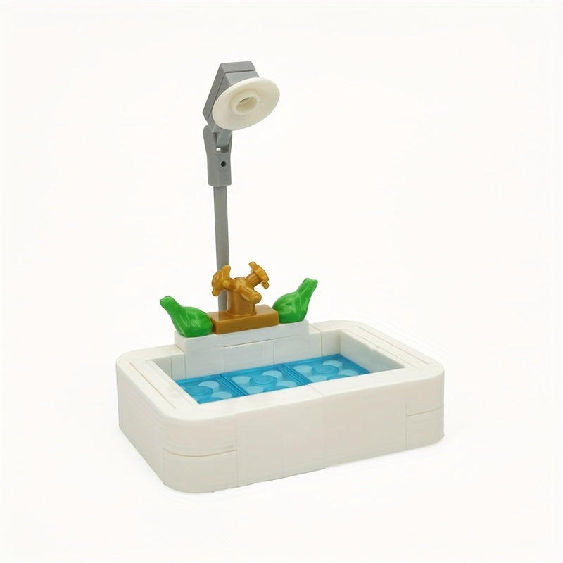 City Series Bathroom Toy Set with Interlocking Building Blocks