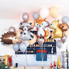 Woodland Animals Balloons Forest Creatures Cartoon Party Decorations