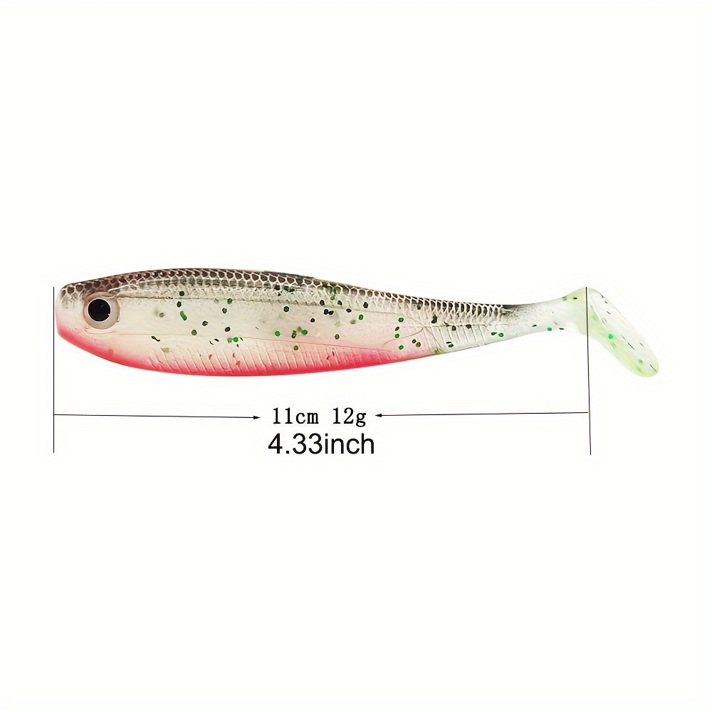 2pcs 12g T Tail Soft Fishing Lures Artificial Wobblers Fishing Tackle