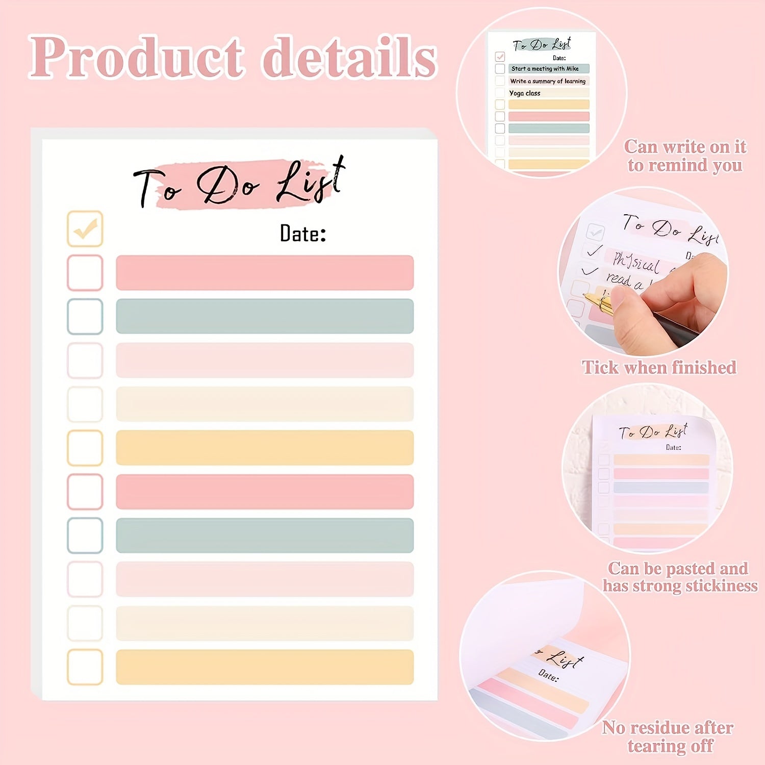Daily To Do List Sticky Notes Candy Portable Planner For Coworkers