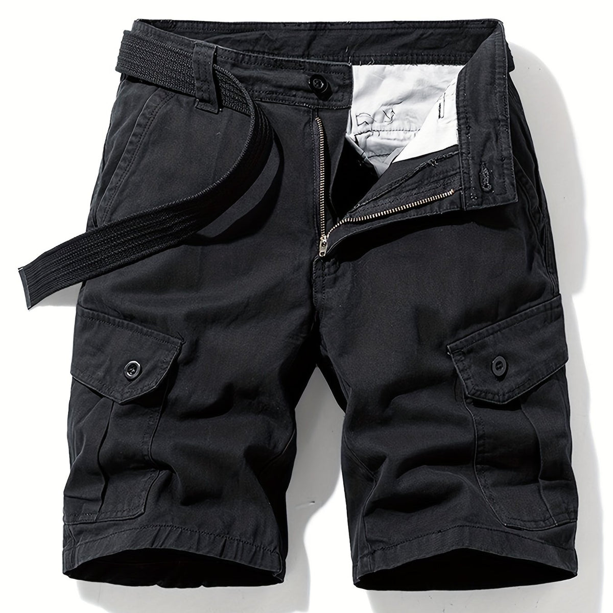 Men's Cargo Shorts Spring/Summer Plain Pocket Cotton