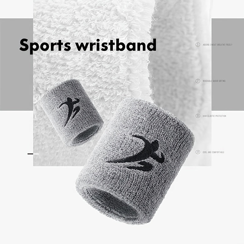 Sports Sweat Absorbent Wrist Guard with Embroidery