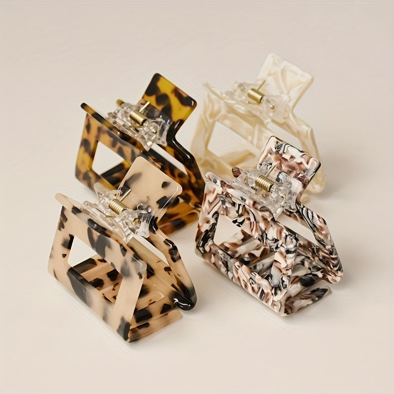 Leopard Pattern Hair Claw Ponytail Holder