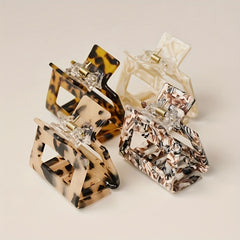 Leopard Pattern Hair Claw Ponytail Holder
