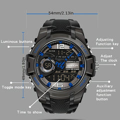 SANDA Waterproof LED Digital Sports Boy's Watch Gift