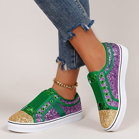 Sequins Decor Slip On Sneakers for Women