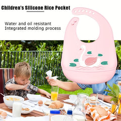 2pcs Silicone Baby Bibs Waterproof Dripping Banana Bibs Cartoon Feeding Bibs