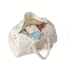 Floral Boston Diaper Bag Durable Polyester Ideal for Travel & Moms