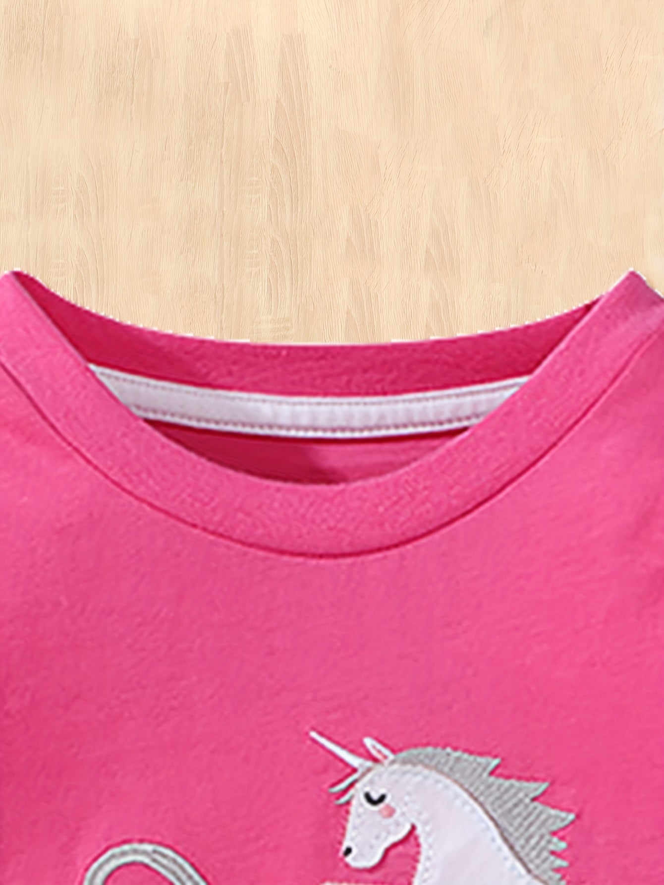 Cotton Rainbow Unicorn Long Sleeve T-shirt for Girls
