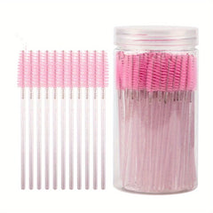 100pcs Eyelash Brushes with Container for Extensions and Makeup