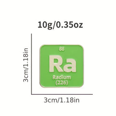 Metal Candy Badge Colorful Chemical Element Brooch for Men