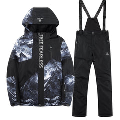 Men's Tie Dye Hooded Jacket & Trouser Ski Suit