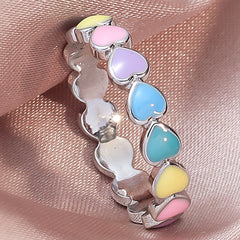 Bohemian Heart Shape LOVE Ring Ladies Couple Gift