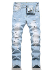 Boy's Skinny Fit Distressed Denim Jeans Pants