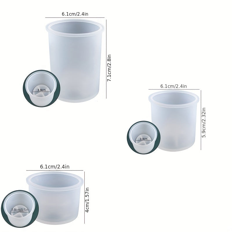 Resin Candle Holder Molds Set for Home Decor & Wedding, 3 Sizes