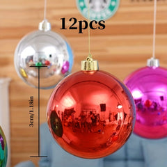 12pcs Colorful Christmas Tree Balls Pendants