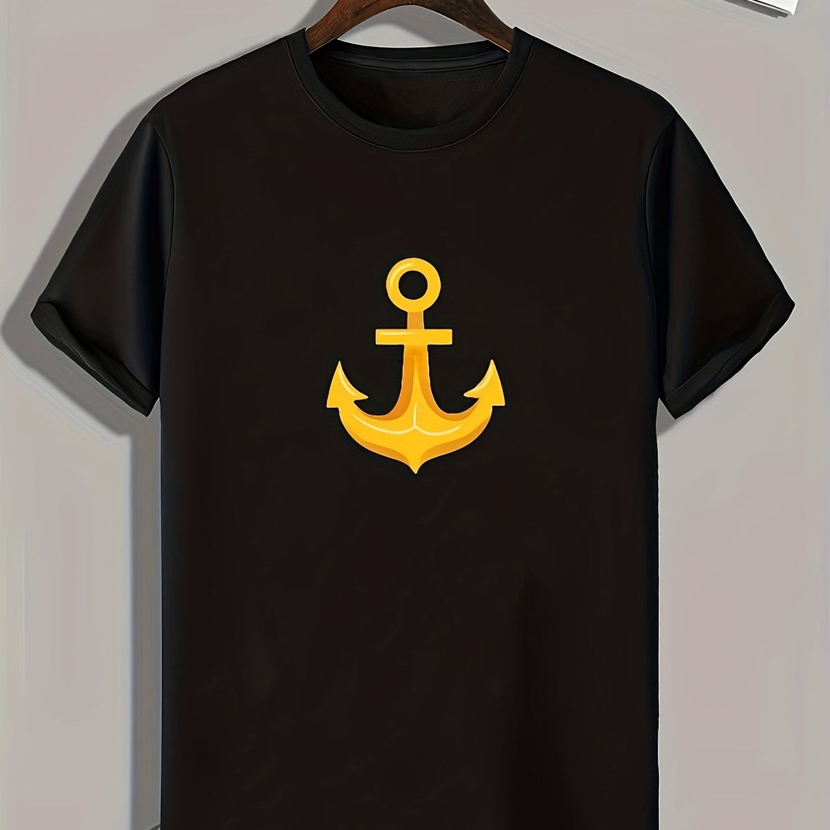 Anchor Pattern Men's Sports T-Shirt Graphic Tee for Fitness Activities