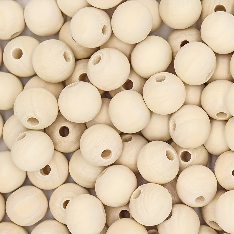 20PCS 15mm Round Wooden Beads DIY Crafts