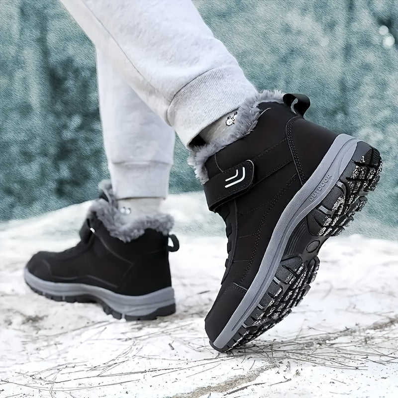 Women's Thermal Snow Boots with Hook & Loop Fastener