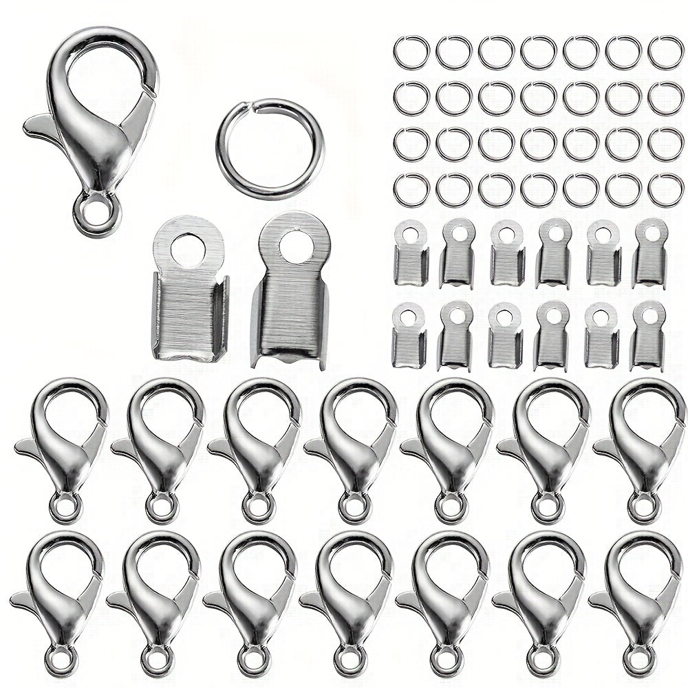 80Pcs Alloy Lobster Clasp Jump Rings Set for DIY Jewelry