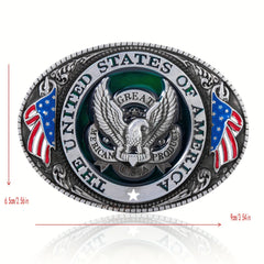 Eagle Flag Belt Buckle Men's Novelty Denim Buckle