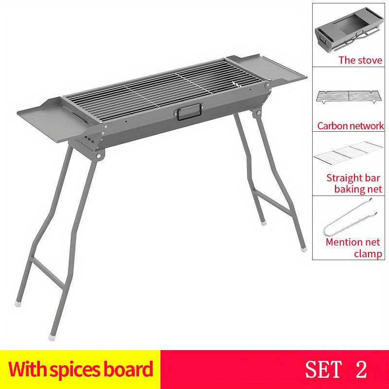 Large BBQ Grill Folding Portable Grill Outdoor Tool