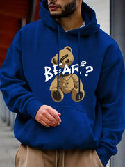 'Bear' Print Hoodie for Men
