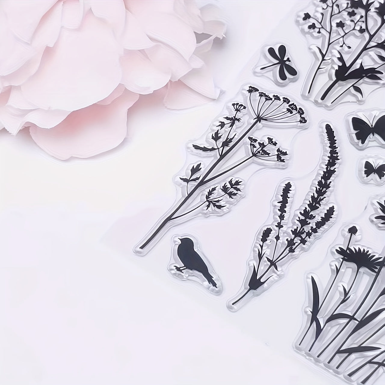 Flower Bouquet Clear Stamp for Card Making DIY Crafts