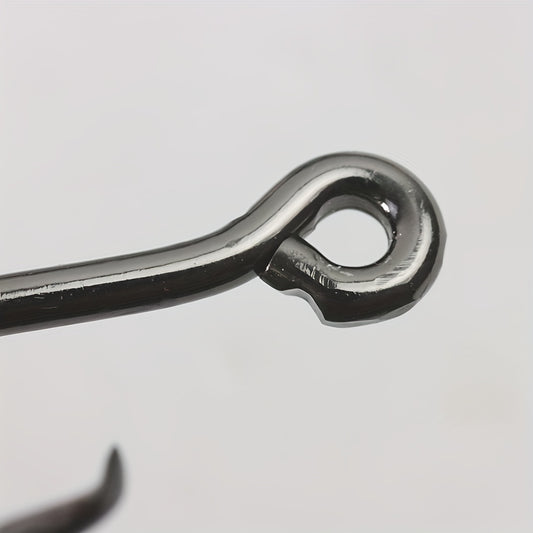 15pcs Nickel Octopus Fishing Hooks High Carbon Steel Barbed with Eye