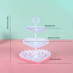 3 Tier Cupcake Stand Dessert Plates Mini Cakes Display Tower