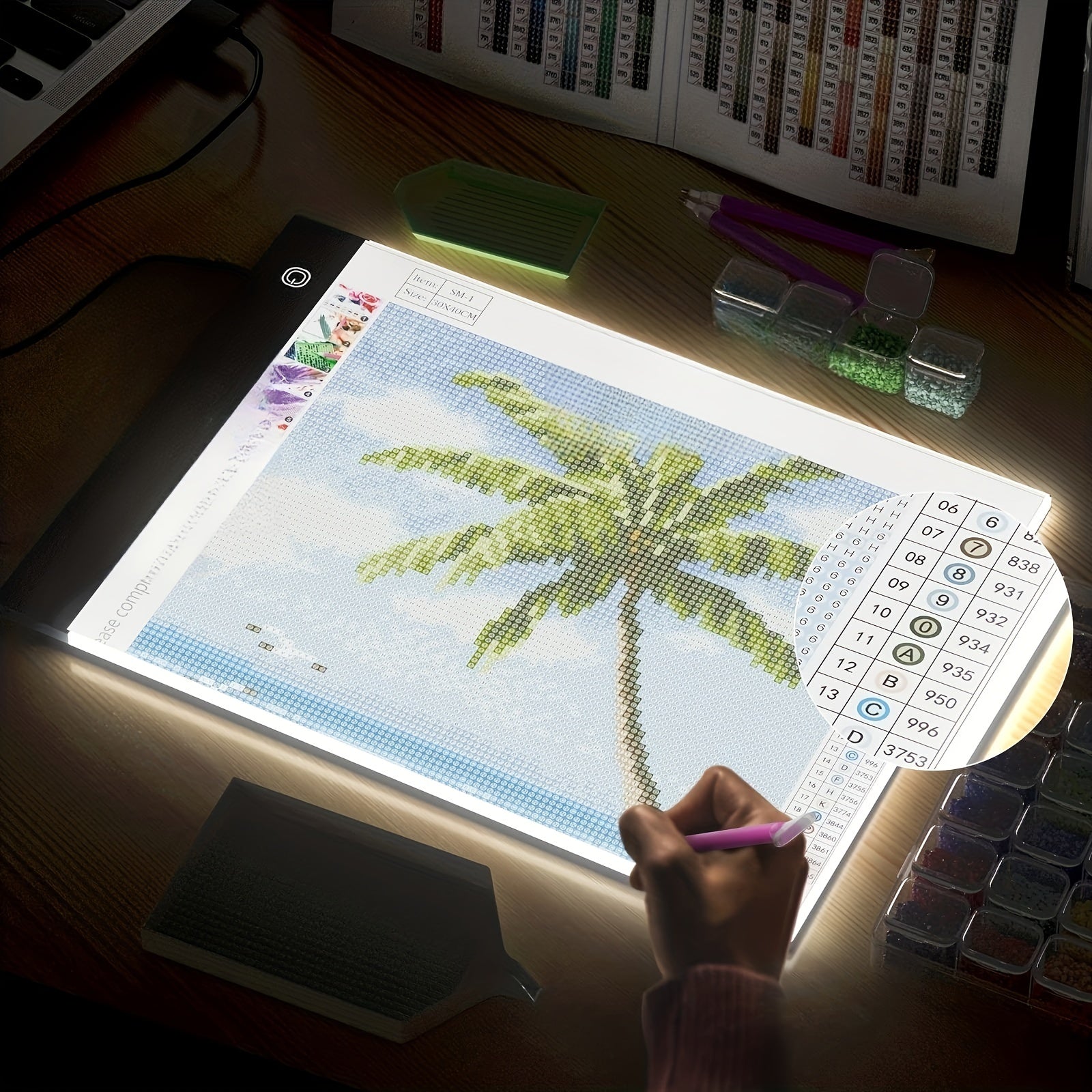 A4 LED Light Board for Diamond Painting Kits