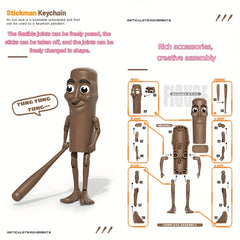 Wooden Stick Figure Assembly Kit Hanging Ornament Doll