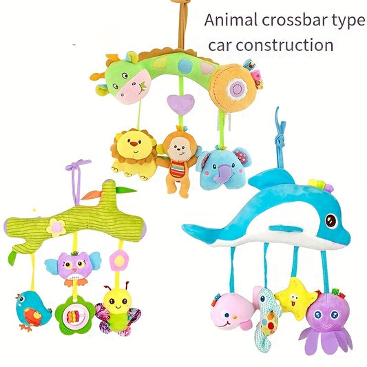 0-1 Years Old Baby Bed Bell Rattle Mirror Car Pendant