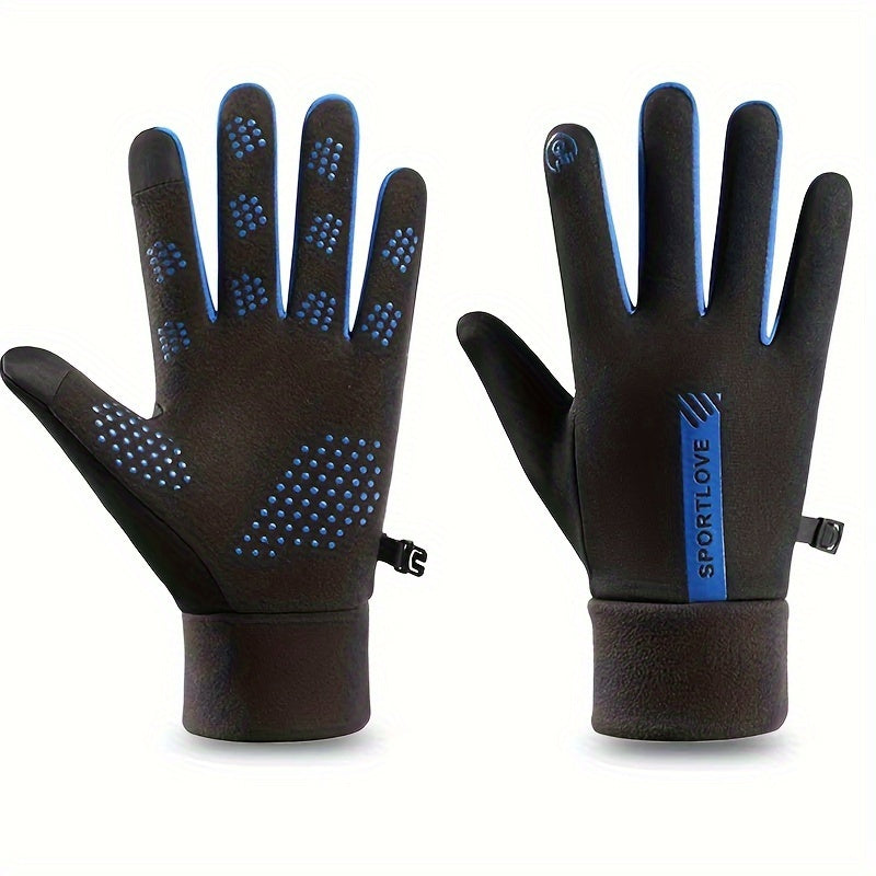 Winter Warm Touch Screen Thermal Gloves for Men Women - Windproof