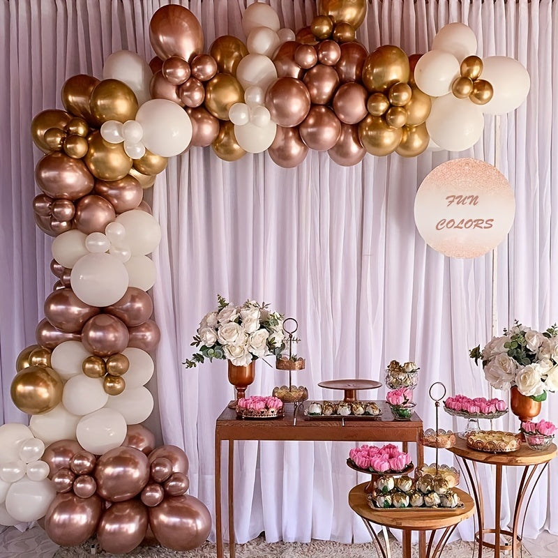 120pcs Rose Golden Balloons Party Event Wedding Decoration