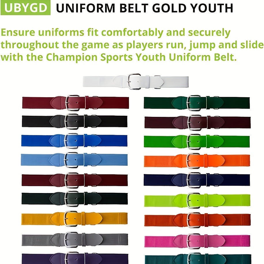 Adult Baseball Softball Uniform Belts Braided Elastic PU Belts
