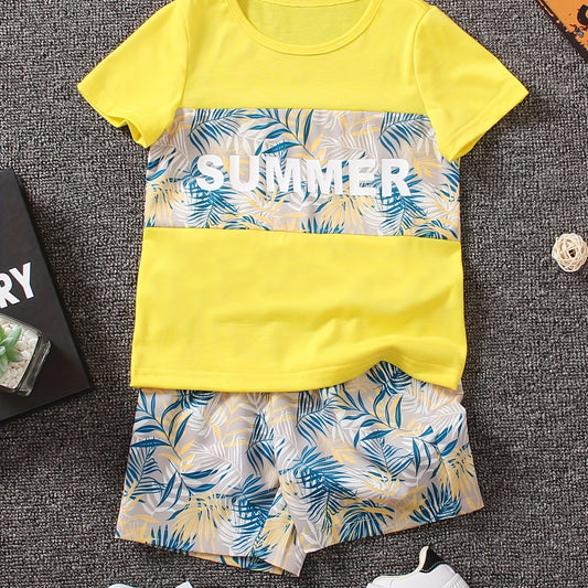 Boys Summer Casual Outfit T shirt & Shorts Kids Clothes Sets