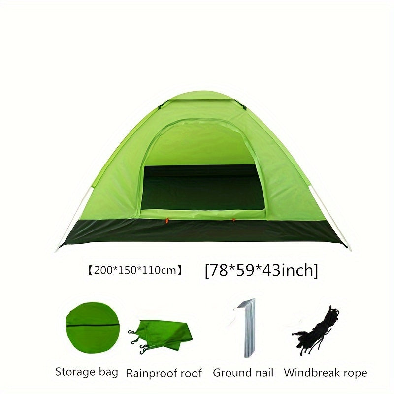 Waterproof Double Tent For Camping and Beach Trips - Fits 2-3 People