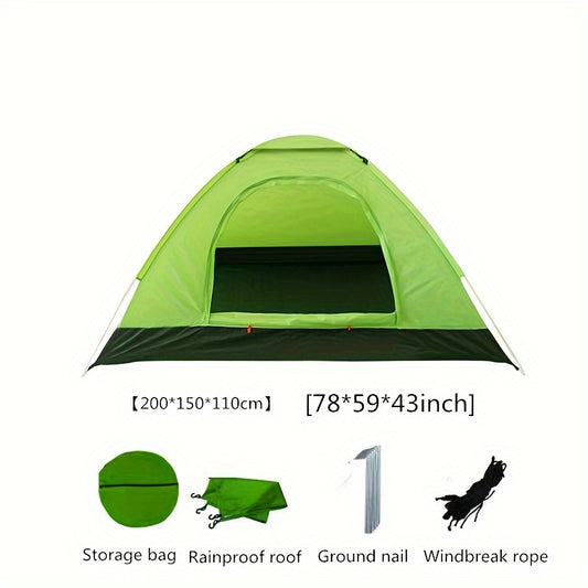 Waterproof Double Tent For Camping and Beach Trips - Fits 2-3 People