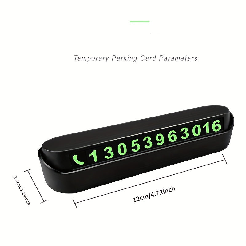 Temporary Parking Mobile Phone Number Plate Decoration