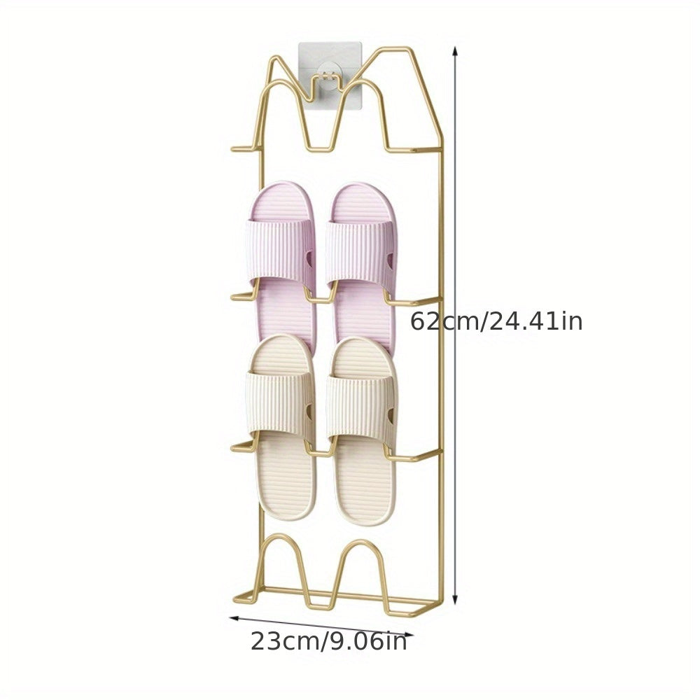 Corner Hanging Slippers Hook Rack Metal Drain Rack - Space Saving Organizer