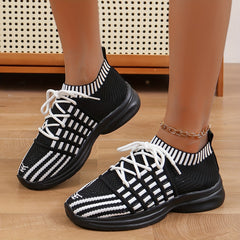 Breathable Striped Non-slip Sports Shoes for Women
