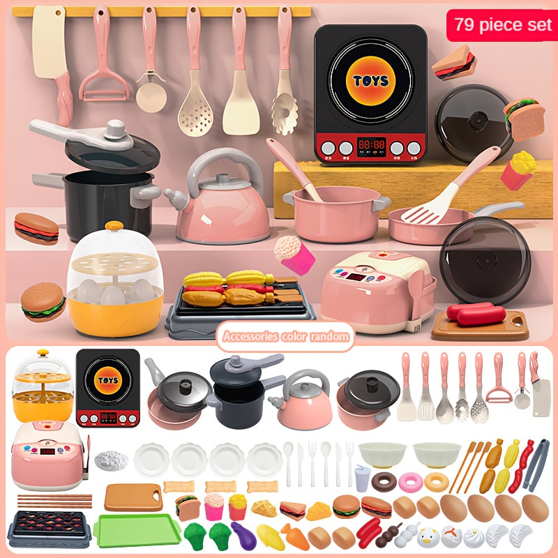 Kitchen Toy Set for Boys and Girls Cooking Simulation Gift