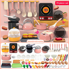 Kitchen Toy Set for Boys and Girls Cooking Simulation Gift