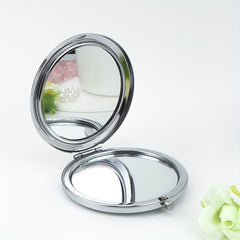 Mini Crystal Makeup Mirror Double Side Folding Makeup Vanity Hand Mirror